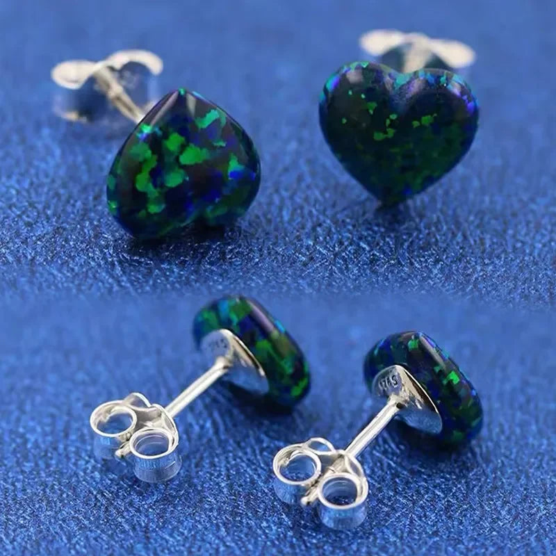 925 Sterling Silver Green Heart Dangle Charm – Fits Original Pandora Bracelet & Earrings Set Trendy Jewelry Gift for Women