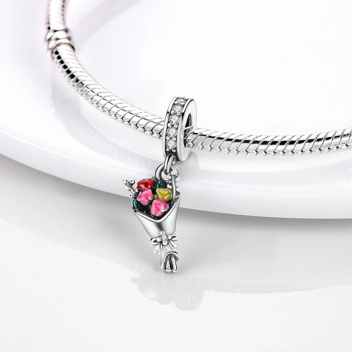 S925 Silver Heart Love Mom Infinity Charm | Dangle Bead Fit Bracelet Jewelry Mother’s Day Gift