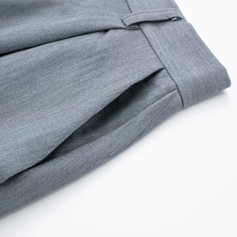 HXAO Women 2024 Wide Leg Pants | High Waist Baggy Office Trousers | Elegant Black Autumn Wide Pants