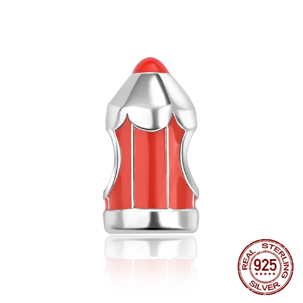 925 Sterling Silver Red Series Charms | Heart, Car & Strawberry Dangle Beads for Original Bracelet DIY Jewelry