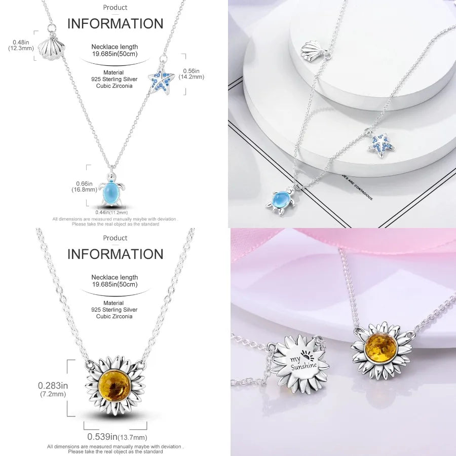 Heart to Heart Necklace 925 Sterling Silver Love Pendant Chain for Women – Wedding & Engagement Fine Jewelry