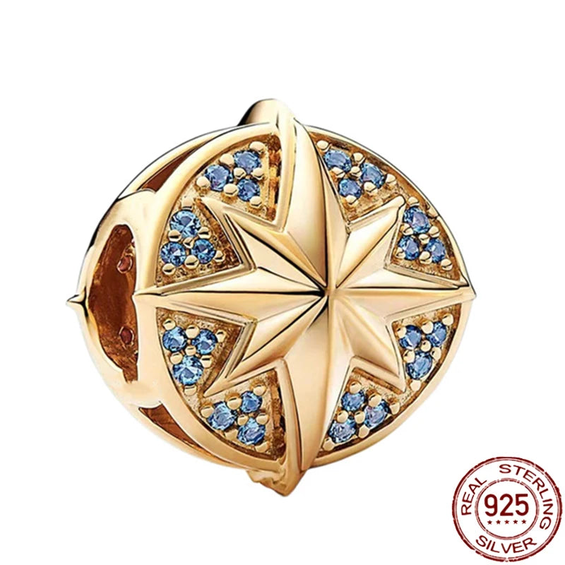 MINISO Marvel 925 Sterling Silver Charms Deadpool Wolverine Beads for Bracelet DIY Jewelry