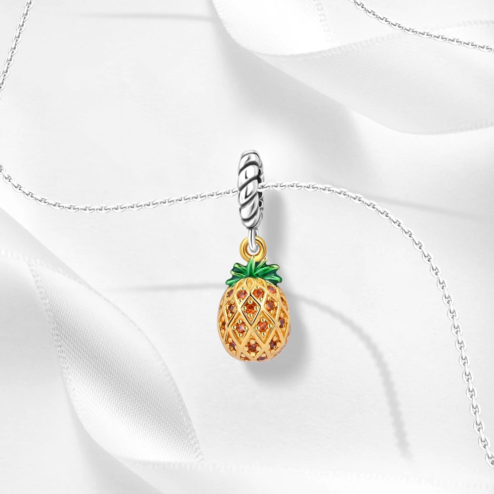 2025 New 925 Sterling Silver Coffee, Cake, Fruit & Burger Charms | Fit Pandora Bracelet & Necklace DIY Jewelry