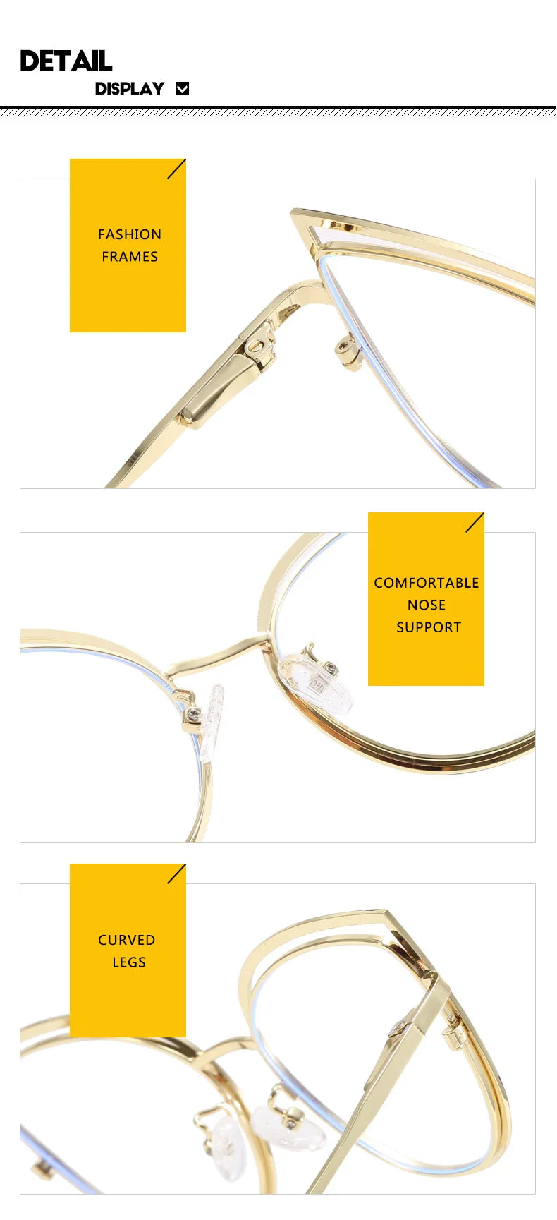 TANOXI Anti Blue Ray Reading Glasses for Women – Ins Metal Business Sunglasses for Men | Cat Eye Goggle UV400 Oculos Sol