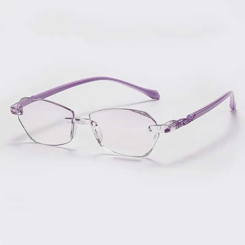 New Diamond Cut High Definition Reading Glasses – Men & Women Far-Sighted Hyperopia Eyewear | Classic Rimless Presbyopia Eyeglasses
