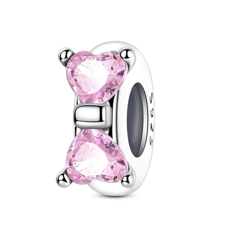 100% 925 Sterling Silver Rainbow Zircon Butterfly & Dragon Charms – DIY Bracelet Beads