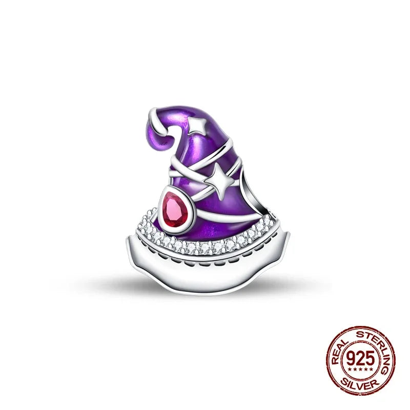 925 Sterling Silver Halloween Luminous Skull & Pumpkin Charms | Fits Original Pandora Bracelet | Party DIY Jewelry Gift