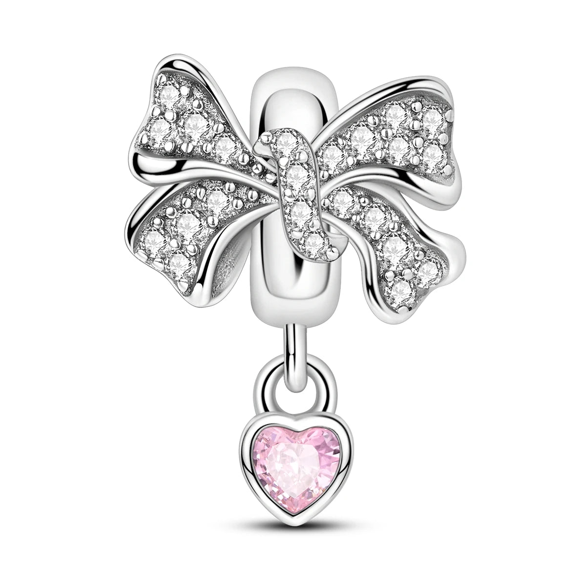 925 Sterling Silver Pink Ballet Girl Charms | Bow Pendant Beads Fit Original Bracelet & Necklace DIY Jewelry for Women
