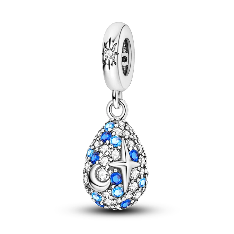 Blue Series 925 Sterling Silver Charms | Butterfly, Earth & Ocean Beads Pendants Fit Original Bracelet DIY Jewelry