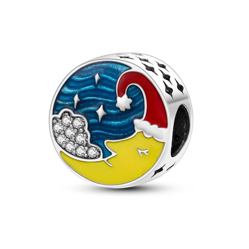 925 Sterling Silver Heart-Shaped Moon Rose Beads Charm | Classic Random Blind Bag | Affordable DIY Bracelet Jewelry Gift