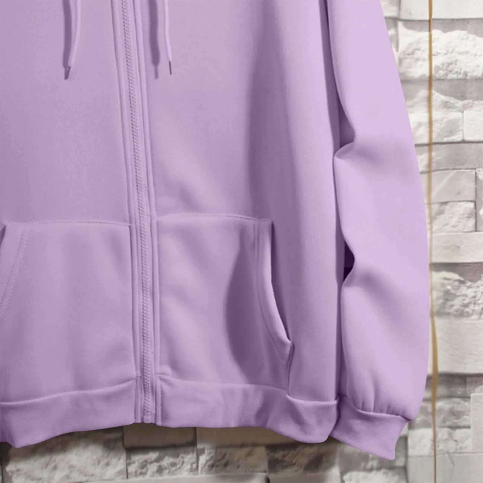 Spring Autumn Women Solid Color Hooded Sweatshirt Coat | Zipper Pocket Hoodie Jacket | Casual Outerwear Femme
