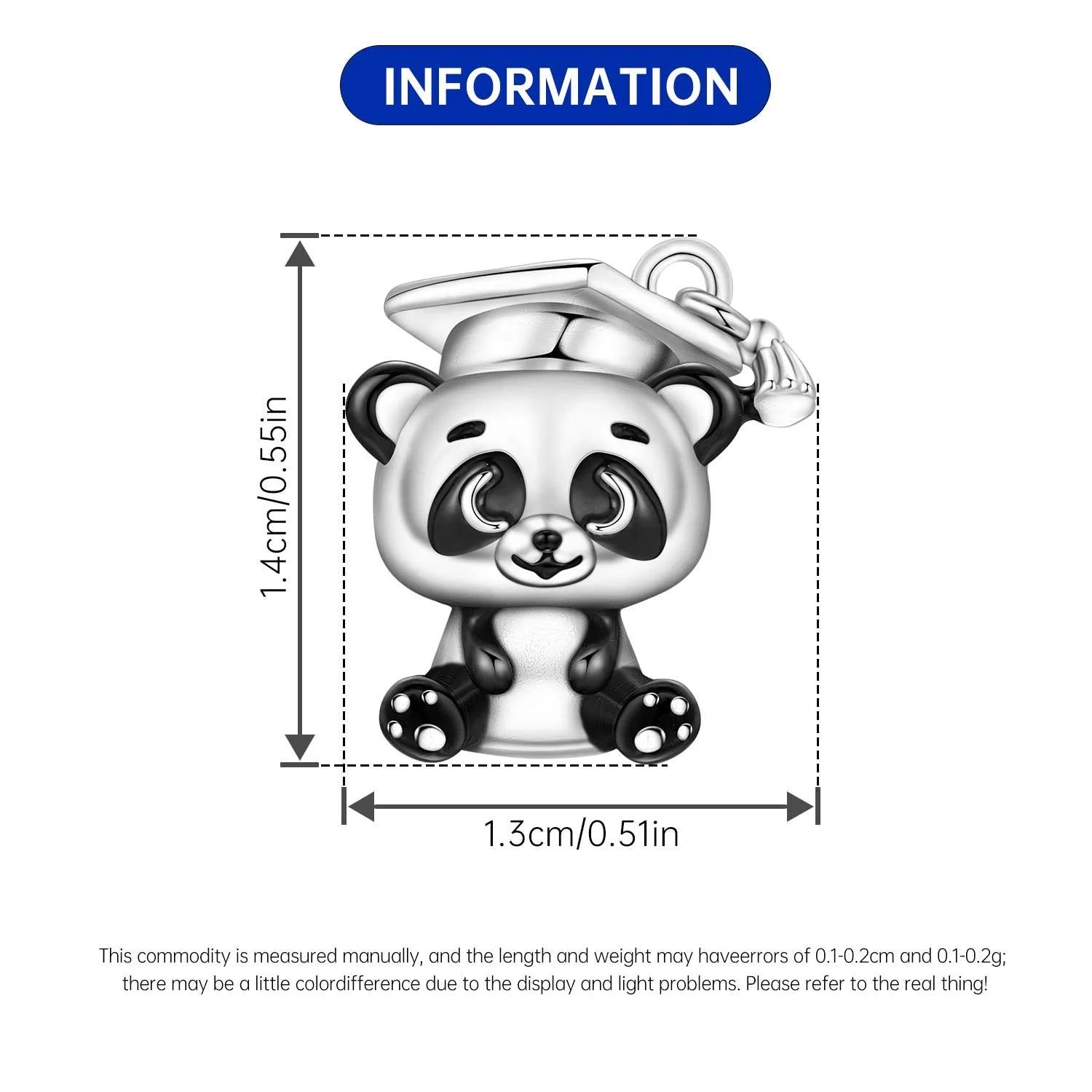 925 Sterling Silver Cute Raccoon Charm Bead | Animal Bracelet Decoration DIY Jewelry Birthday Gift