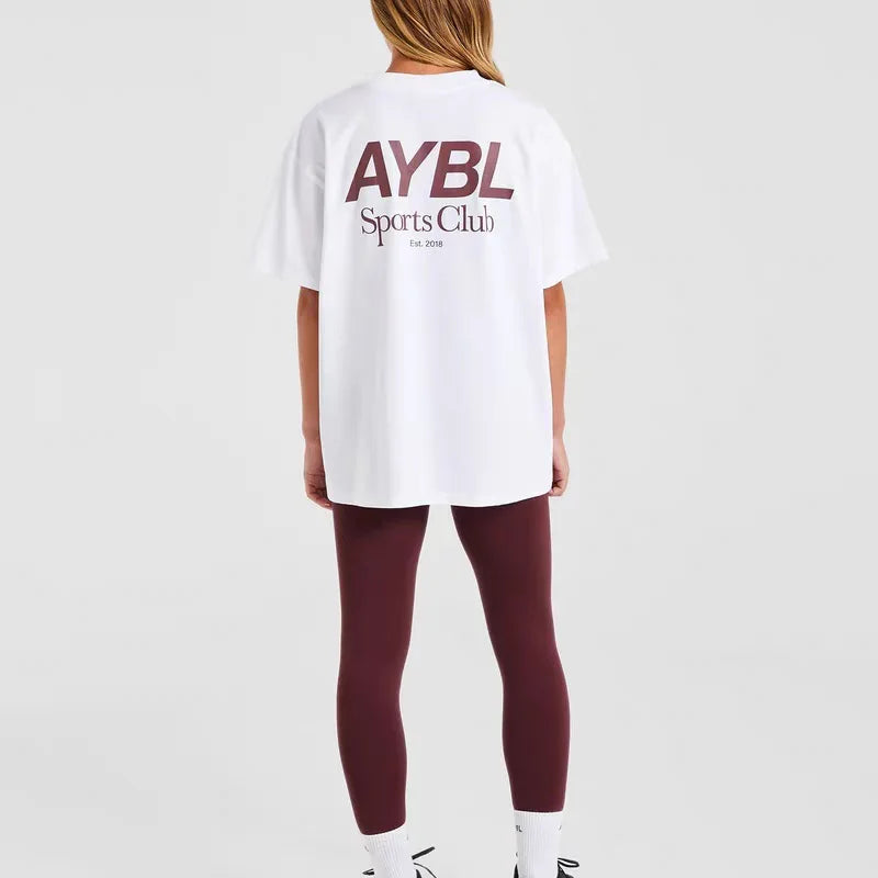 High-Quality Unisex Letter Print Sports T-Shirt – Short Sleeve Crew Neck Top for Men & Women 🌿✨