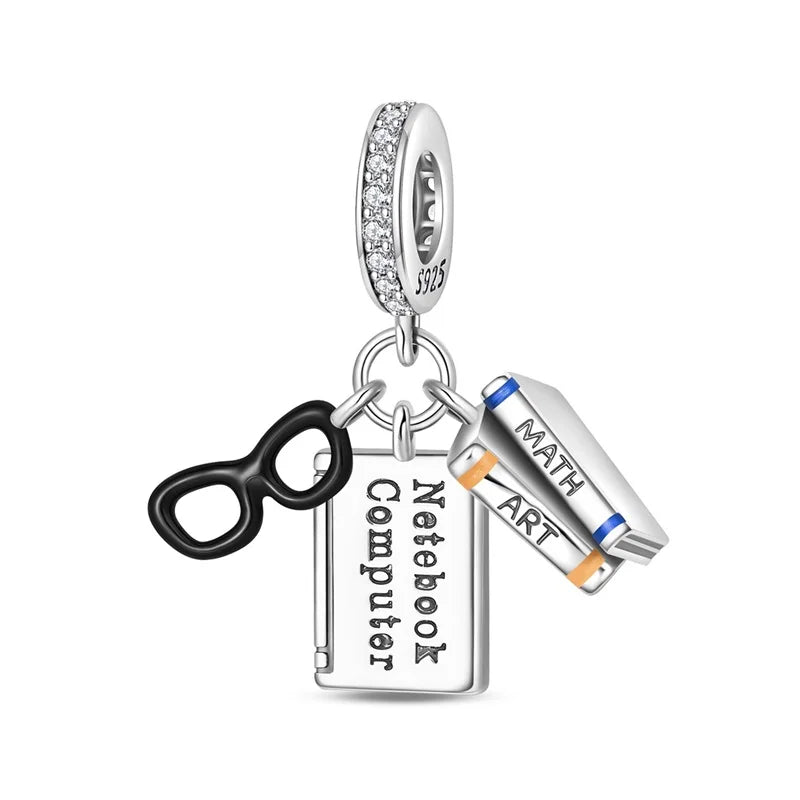 Original 925 Sterling Silver Charms | Bag, Earphone, Magic Cube, Watch & Games Console Beads for Bracelets & Necklaces