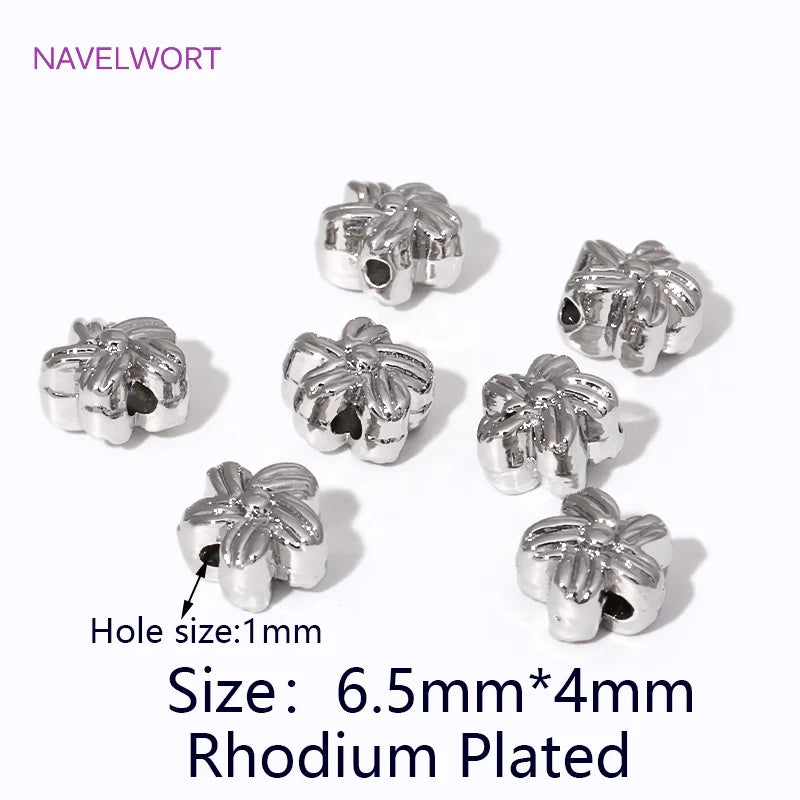 18K Gold Plated Flower Spacer Beads – Brass Bead Separators for Jewelry Making & DIY Crafts