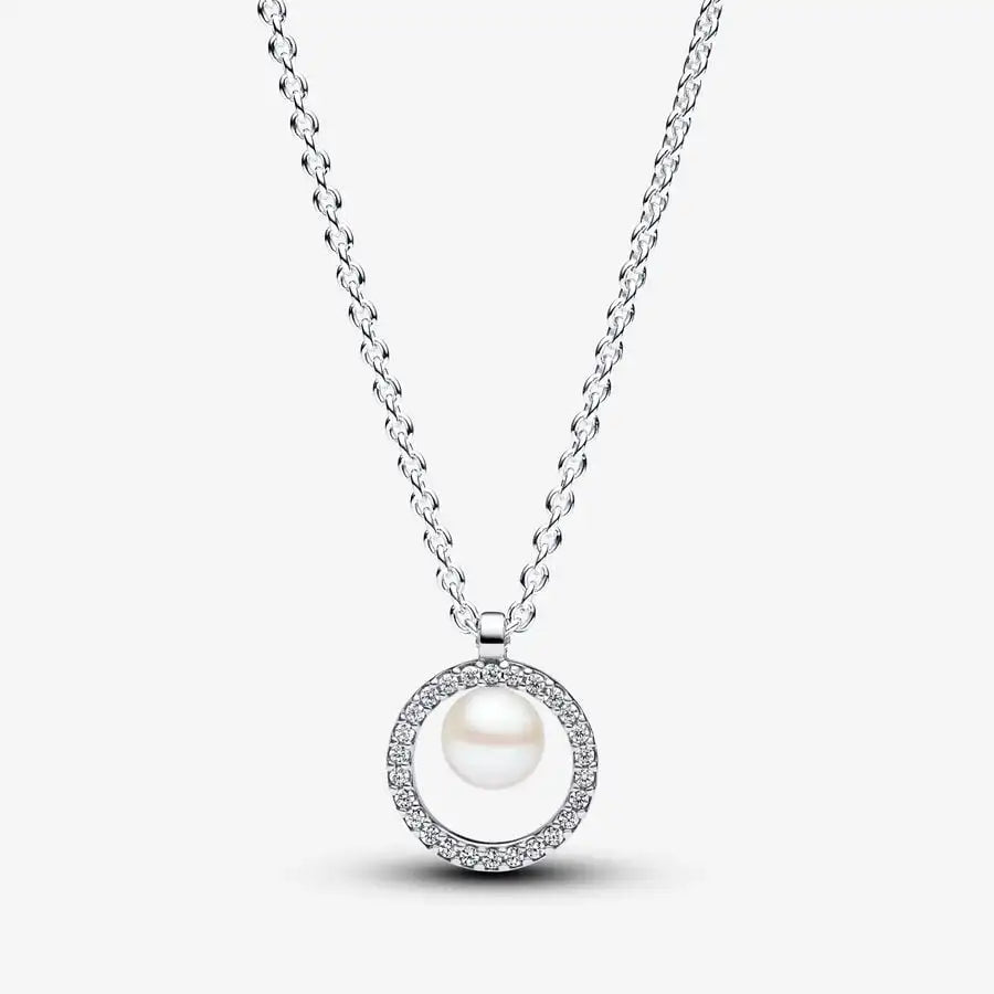 925 Sterling Silver Classic Sparkle Pendant Necklace | Adjustable Basic Chain for Women’s Jewelry Gift