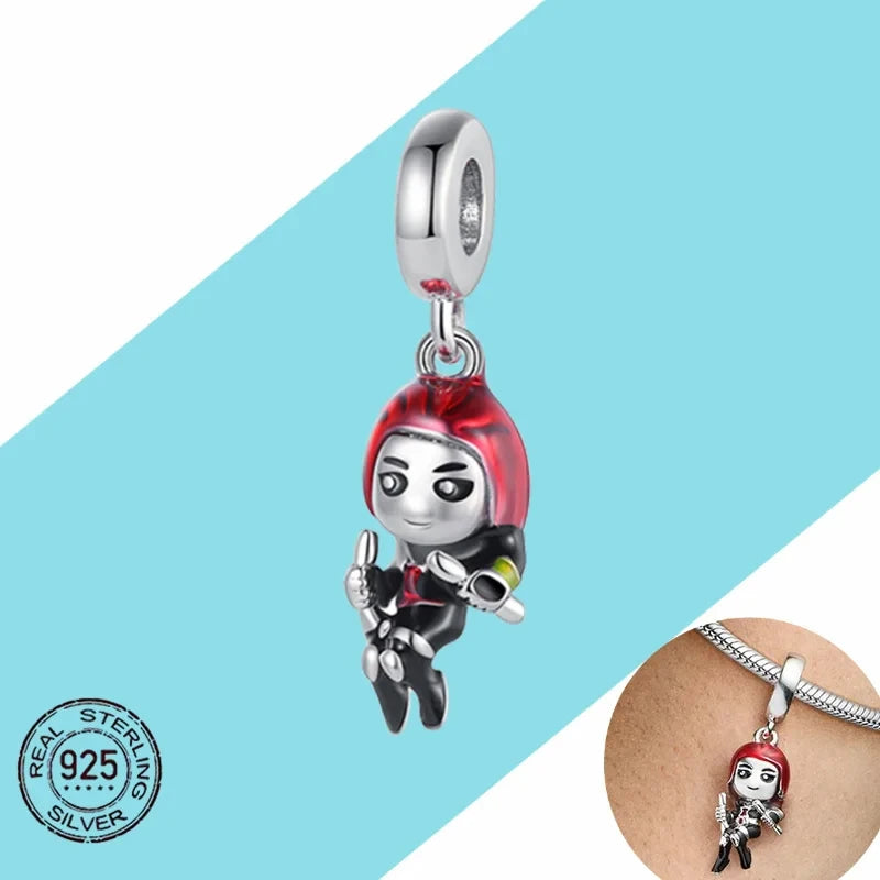 Harry Potter 925 Sterling Silver Charm Beads | Fit Pandora Keychain & Bracelet | Women’s Fashion Gift