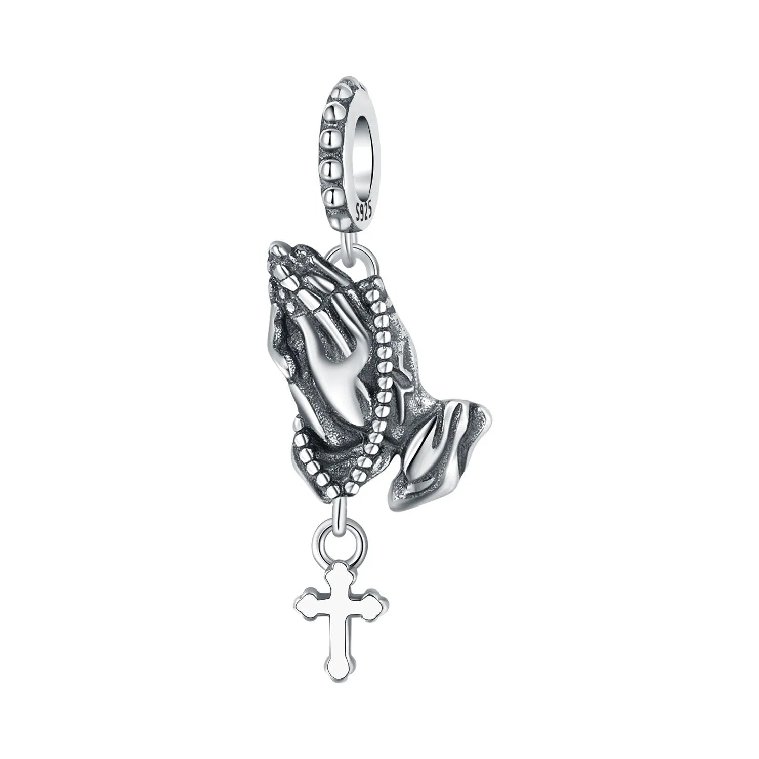 925 Sterling Silver Jesus Religious Symbol Charm Bead | Faith Pendant for Original Bracelet DIY Jewelry Gift