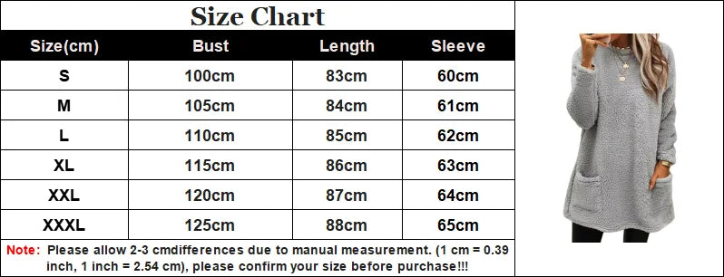 2024 Women’s Winter Warm Fleece Hoodie | Thick Streetwear Loose Casual Hooded Sweatshirt