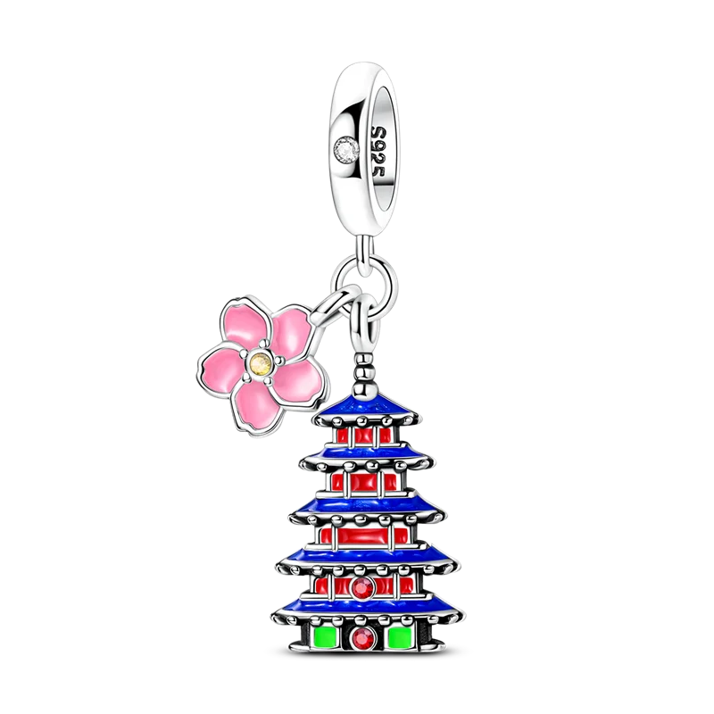 925 Sterling Silver Travel Charms | London Big Ben Eiffel Tower Bead