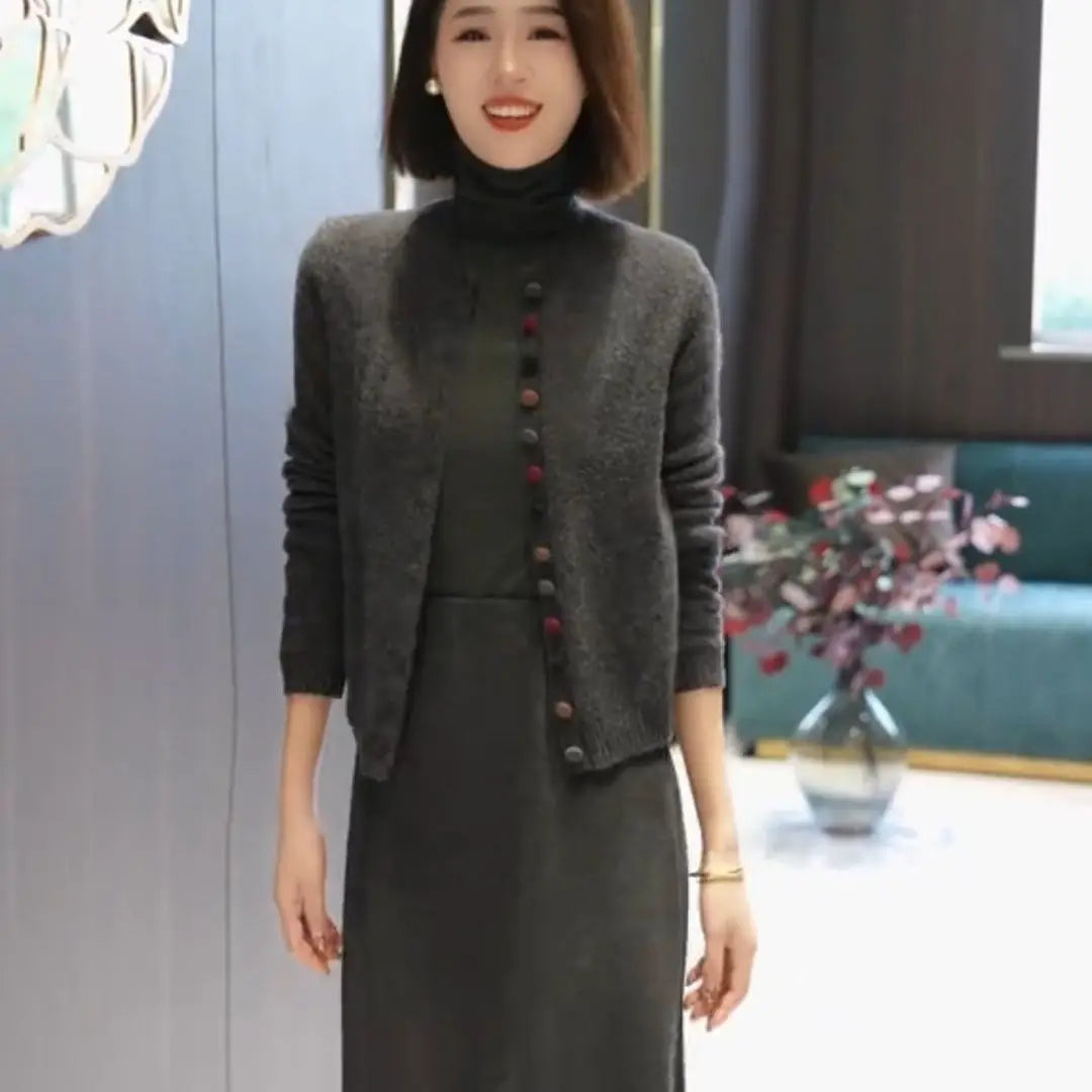 Women’s Thin Knit Cardigan Sweater | Autumn Casual Outerwear & Streetwear Jacket