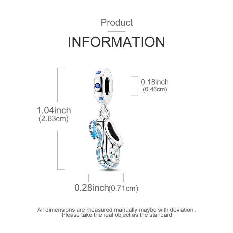 925 Sterling Silver Summer Ocean Collection Charms | Dangle Beads for Women Lover DIY Fine Jewelry Gift