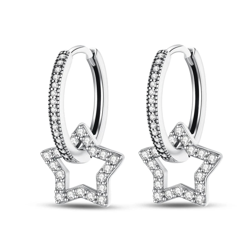 925 Sterling Silver Glowing Starfish & Shell Earrings | Fashion Jewelry for Women