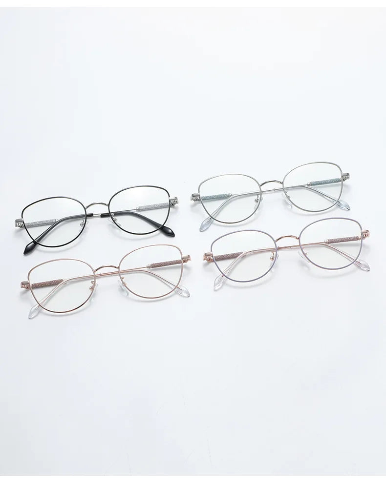 2025 New Fashion Cat Eye Glasses – Popular Non-Face Frame Myopia Eyewear | Light-Discolored Lenses Glasses 050