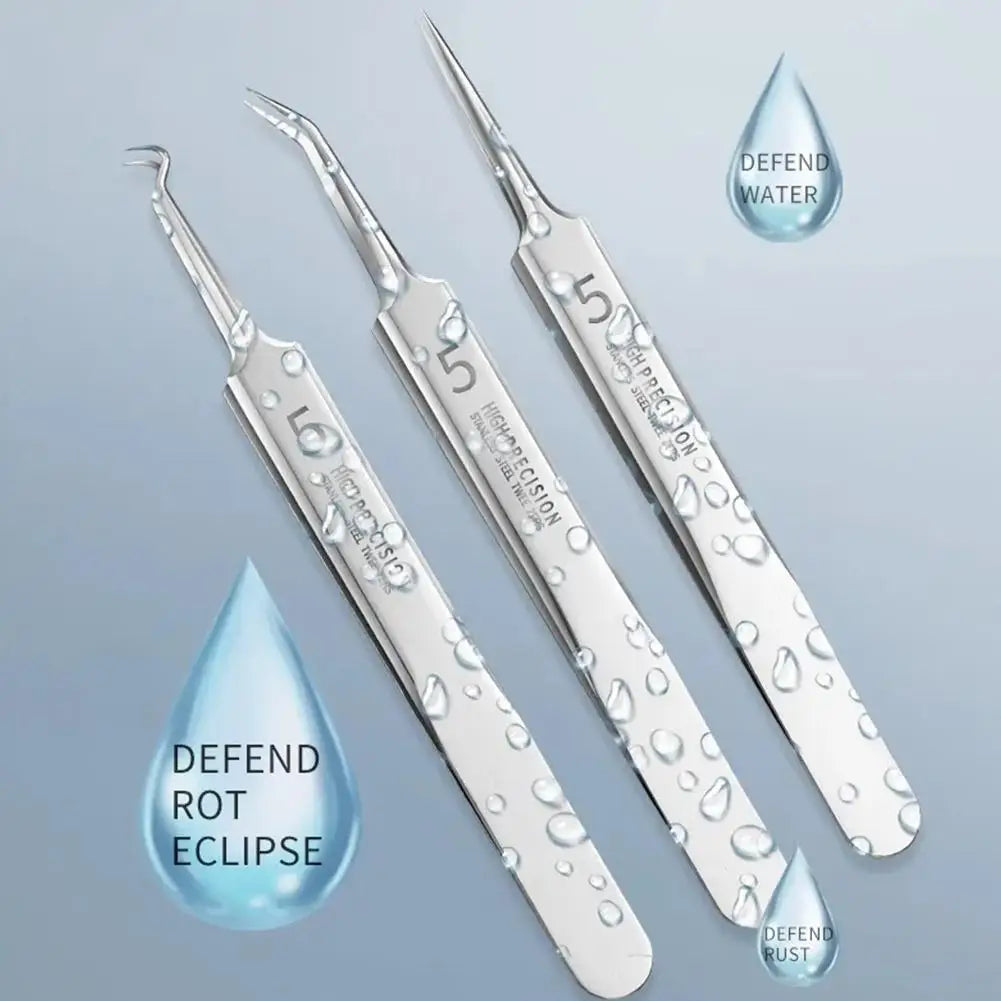 German Ultra-Fine No.5 Blackhead & Pimple Clip Tweezers – Professional Acne Needle Tool