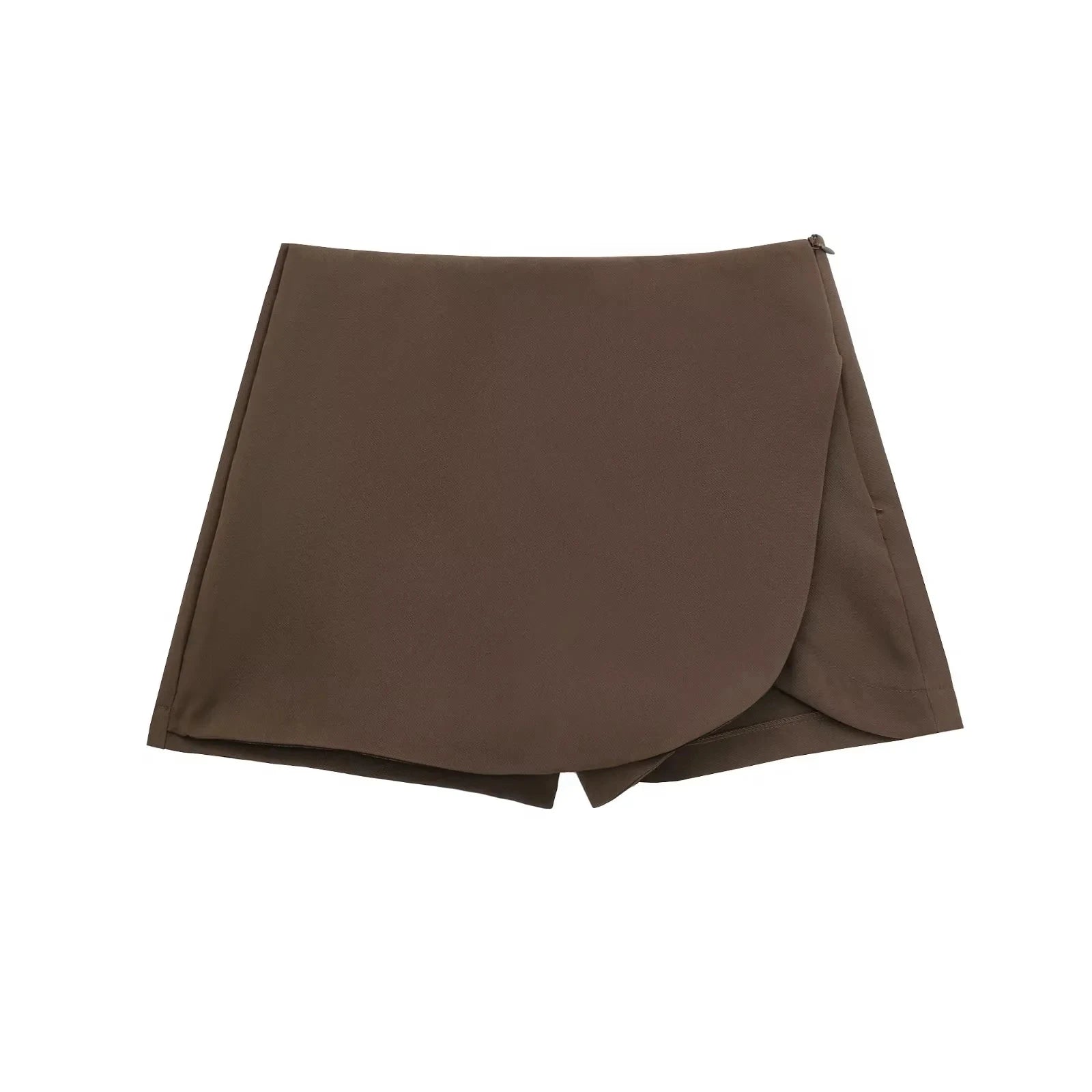 TRAF Women’s High Waist Skort – Stylish Summer Mini Skirt Pants | Pink, Black & Brown Asymmetric Casual Skort