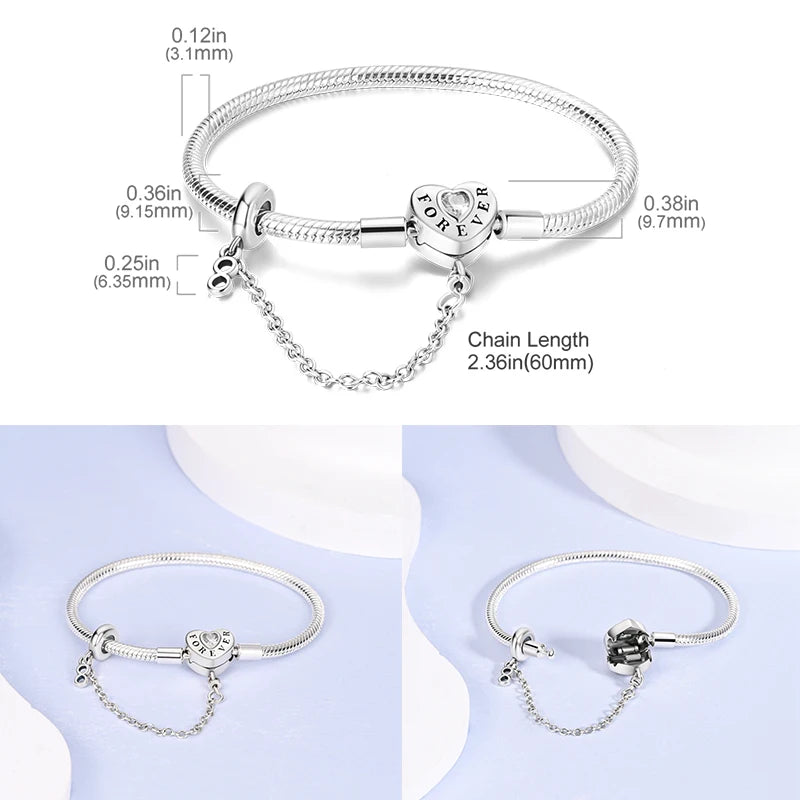 925 Sterling Silver Evil Eye Bracelet with Hand of Fatima | Blue Zircon Protection Charm Jewelry for Women