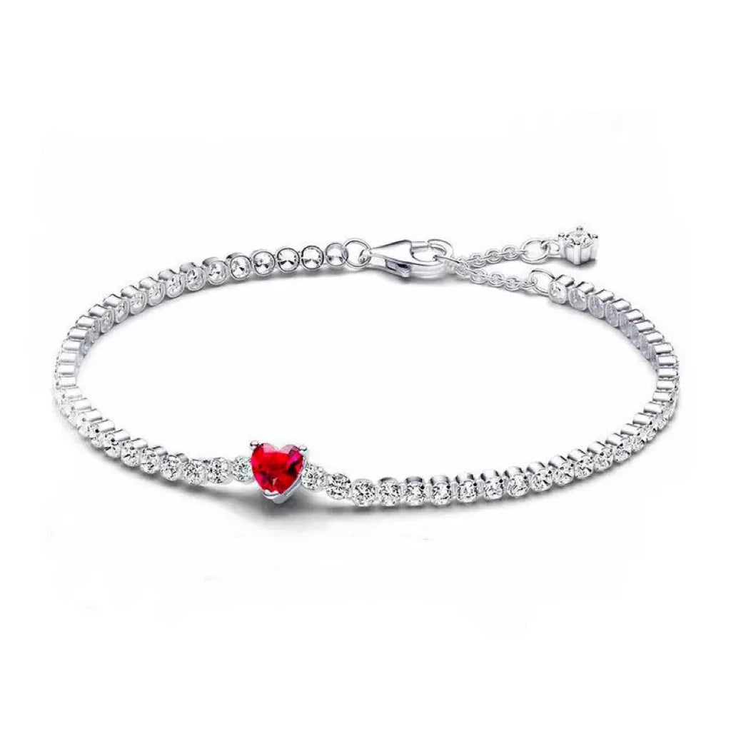 925 Sterling Silver Heart Star Infinity Charm Bracelet | Women’s Jewelry