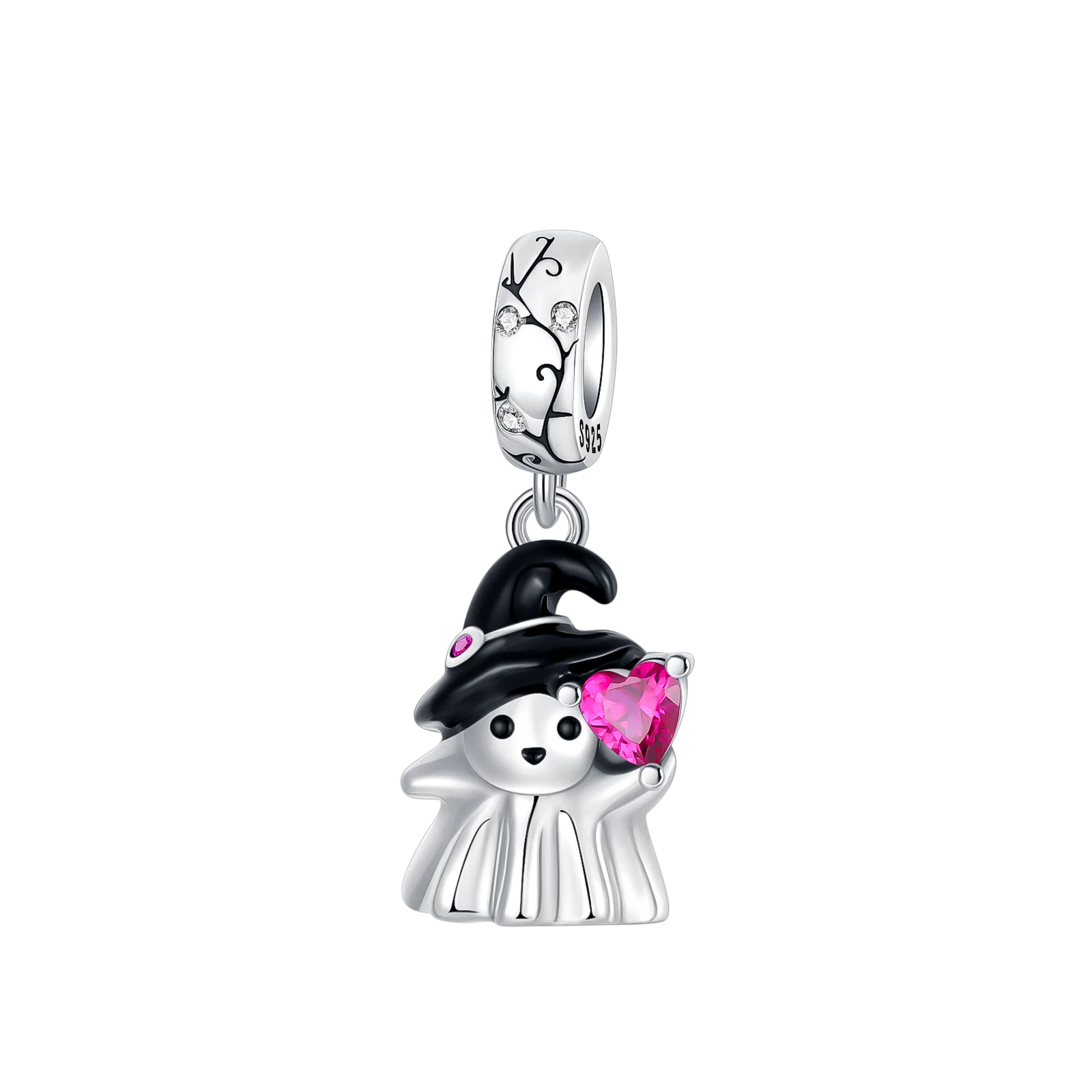 925 Sterling Silver Halloween Skull Bat Pumpkin Charm | Fit Original Bracelet & Necklace DIY Jewelry