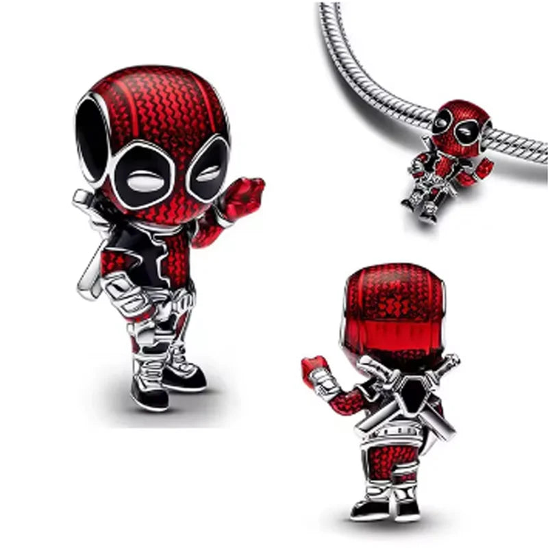 Deadpool & Wolverine 2024 💀🦸‍♂️ 925 Silver Marvel Charms | Pandora Fit