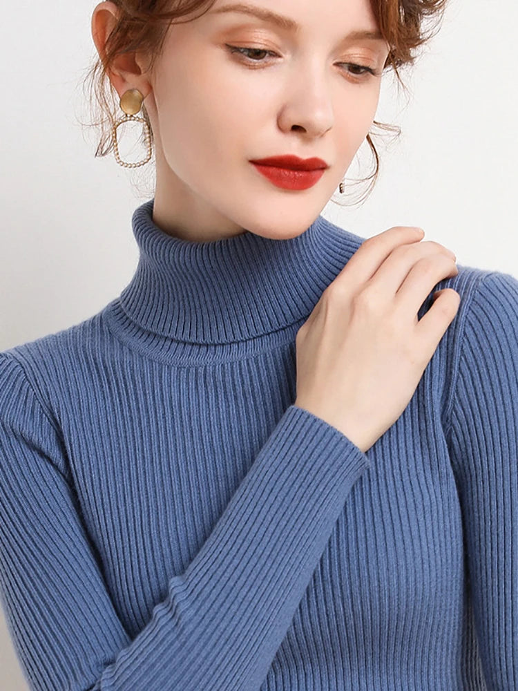 Heliar Women’s Fall Turtleneck Sweater – Soft Knitted Cashmere Pullover, Basic Warm Jumper for Autumn Winter 2024