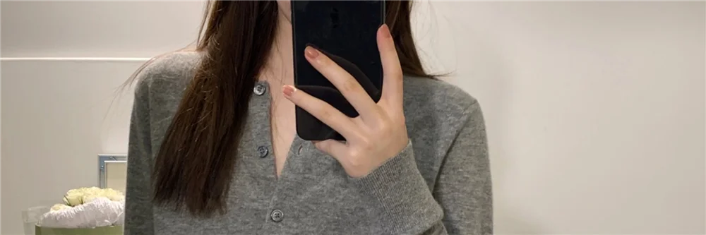 Elegant Knitted Open Cardigan for Women | Slim Fit V-Neck Korean Style Sweater 2025