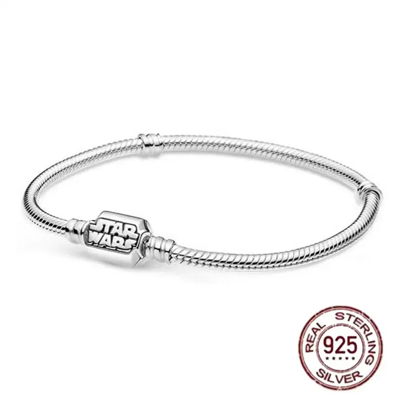 Miniso Disney 925 Sterling Silver Bracelet | Pandora Style Jewelry Gift