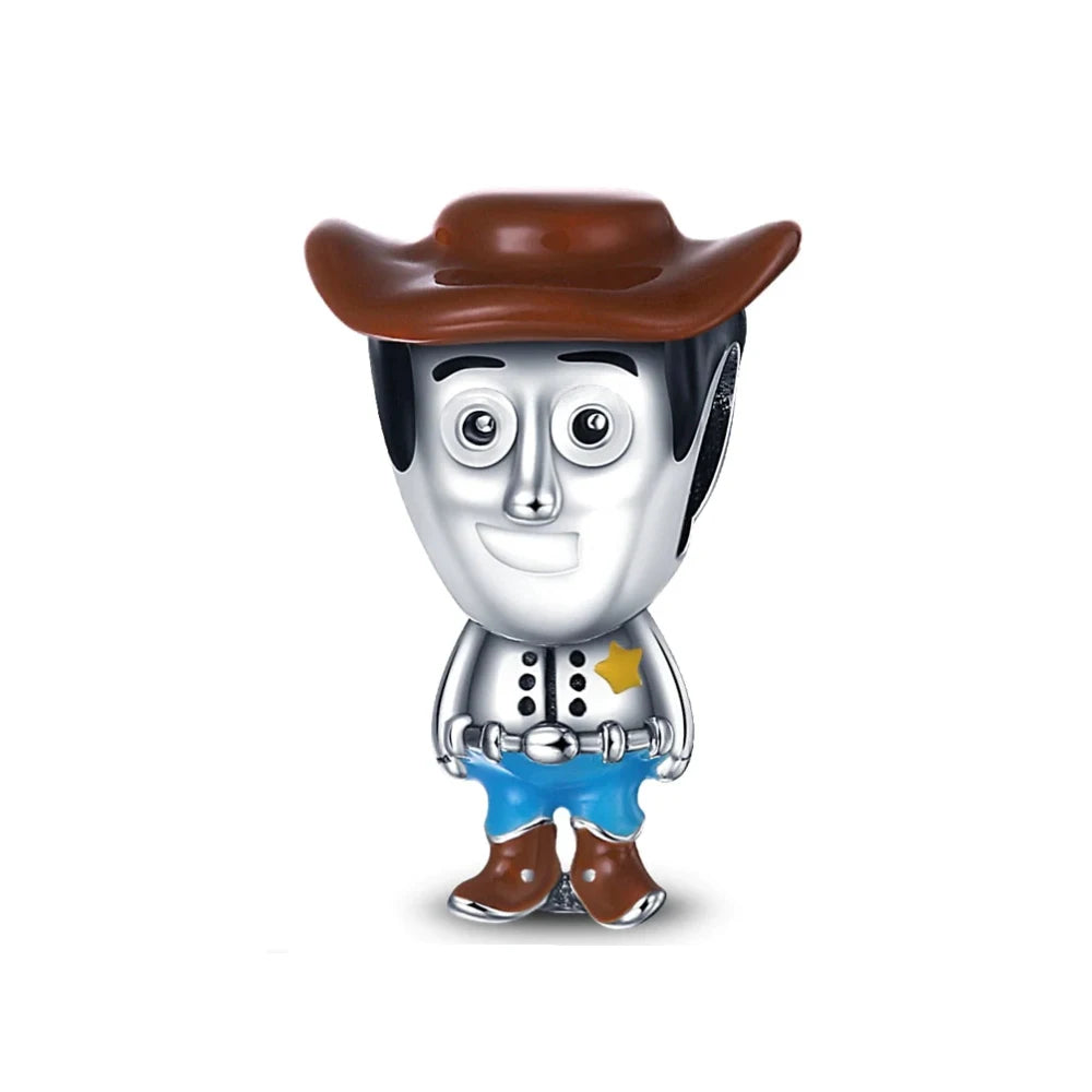 Disney 925 Sterling Silver Princess & Character Charms | Stitch, Olaf, Mickey, Donald & Tigger Beads Fit Pandora Bracelet