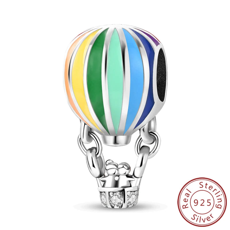 Original 925 Sterling Silver Paris Tower & Travel Charms – DIY Bracelet & Pendant Jewelry