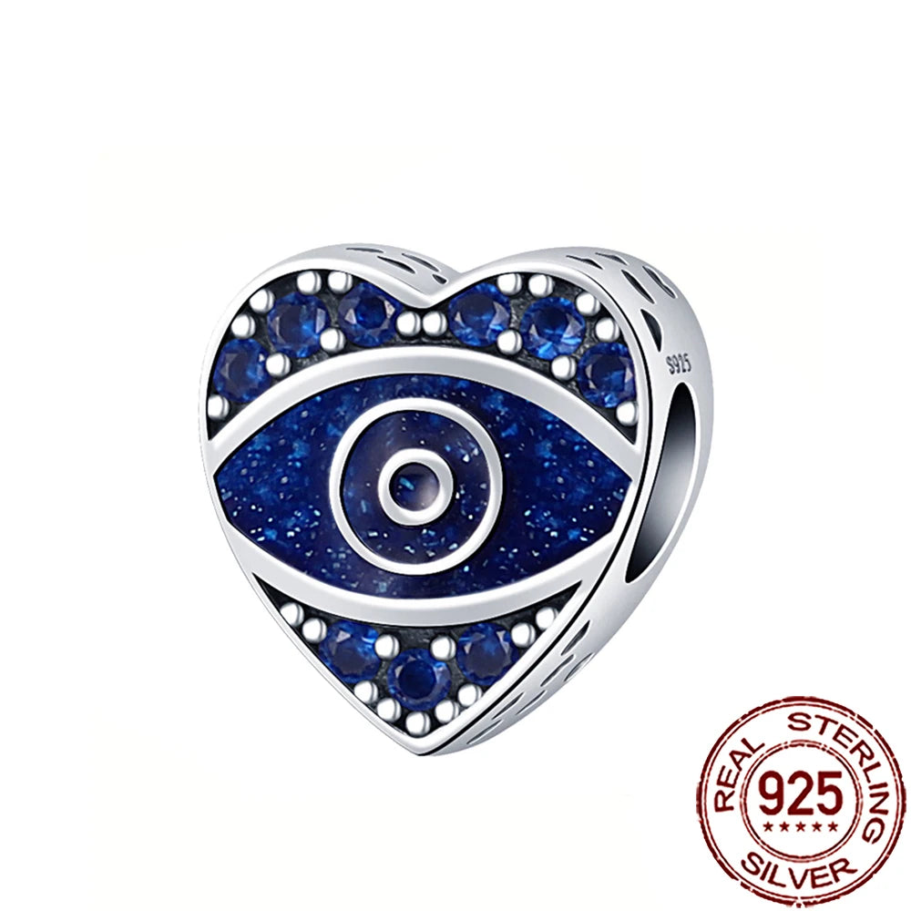 2025 New 925 Sterling Silver All-Seeing Eye Hamsa Hand Charm | Fits Pandora Bracelet & Women’s DIY Jewelry