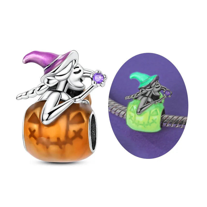 2025 Original 925 Sterling Silver Christmas & Halloween Charms | Santa Claus Snowman Beads Fit Bracelet Pendant Jewelry Gift