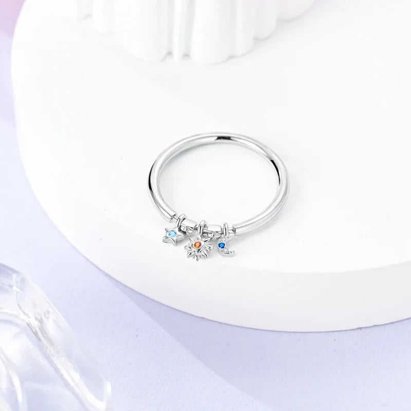 925 Sterling Silver Eternal Love Dewdrop Firefly Glow-in-the-Dark Ring for Women | Fashion Engagement & Wedding Jewelry