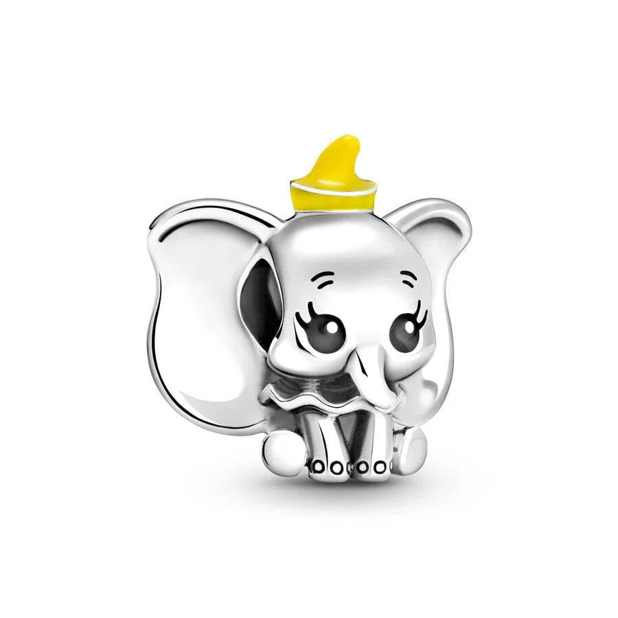 MINISO 2025 New Disney Dumbo & Mom Charm Beads | 925 Sterling Silver Dangle Fit Original Bracelet Necklace Women DIY Jewelry Gift