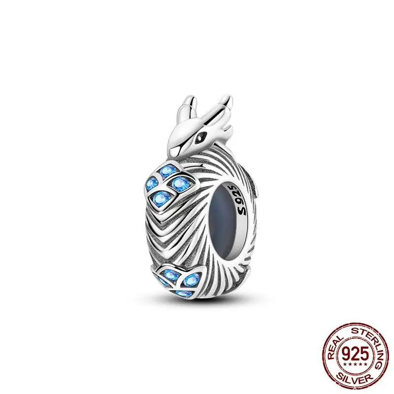 Hot Sale 925 Sterling Silver Moments Keychain Charm | Fit Original Bracelet Beads Women’s Elegant Jewelry Gift