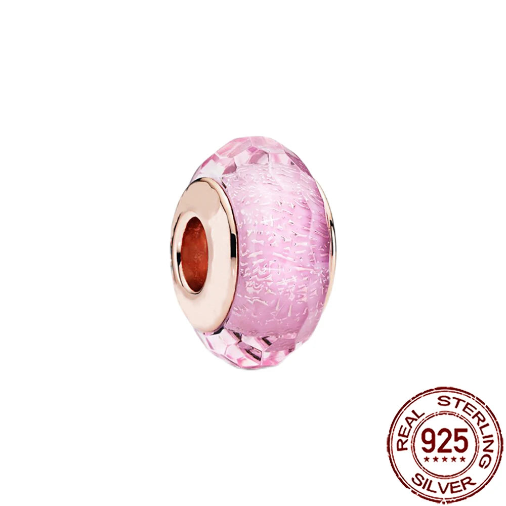 2025 New 925 Sterling Silver Colorful Murano Glass Beads | Fit Original Pandora Bracelet & Necklace DIY Jewelry