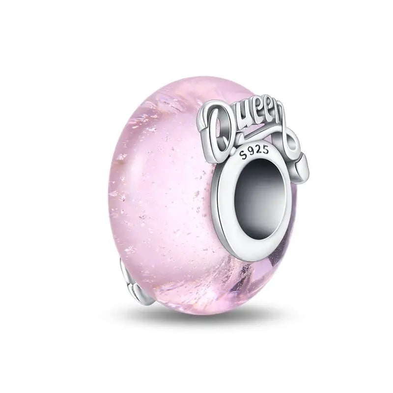 925 Sterling Silver Round Colored Zircon Spacer Beads – Fits Pandora Original Bracelets DIY Exquisite Party Jewelry