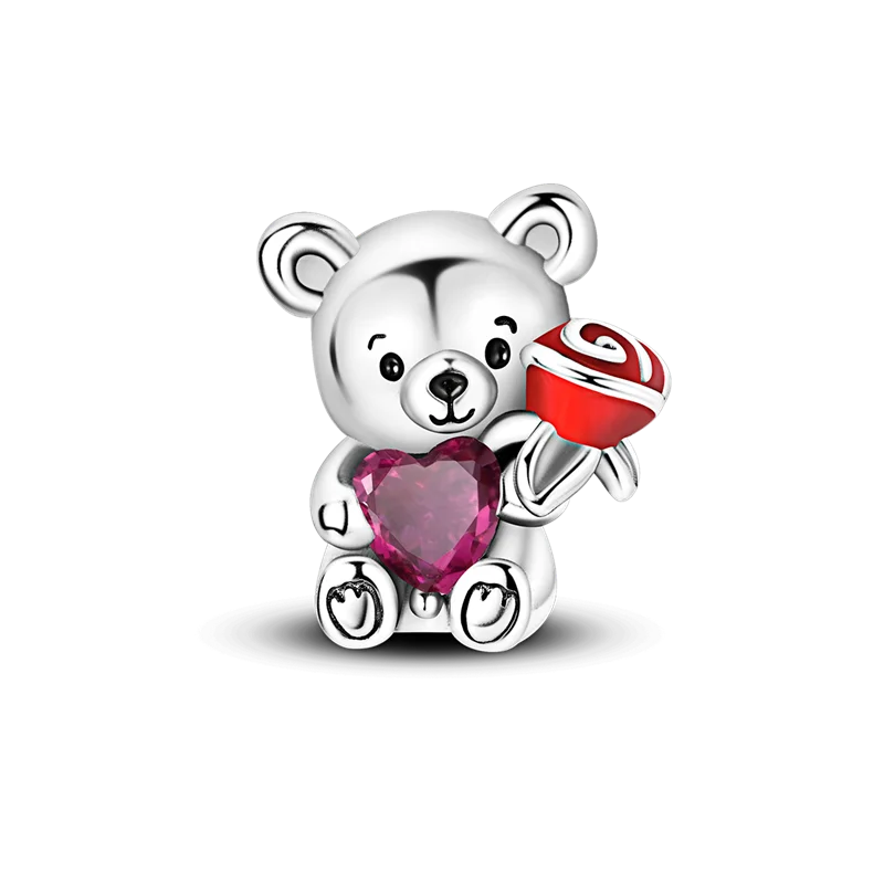 2025 Hot Sale 925 Sterling Silver Pink Butterfly Luminous Firefly Charm | Dangle Bead Fit Bracelet Necklace DIY Jewelry