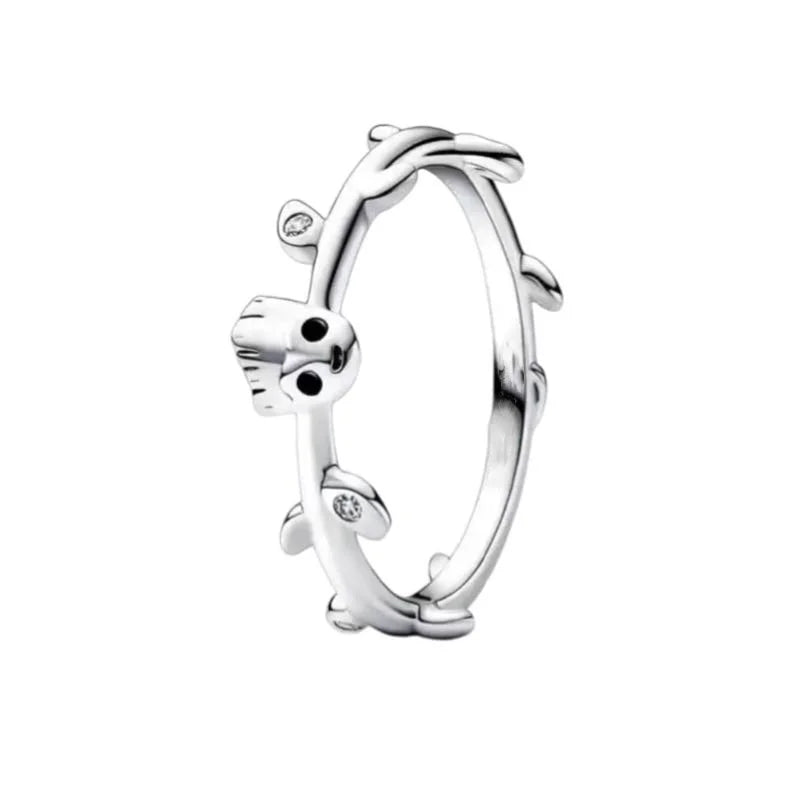Fashion 925 Sterling Silver Disney Classic Crown & Heart Bow Mickey Mouse Ring | Women’s Anniversary Jewelry Gift