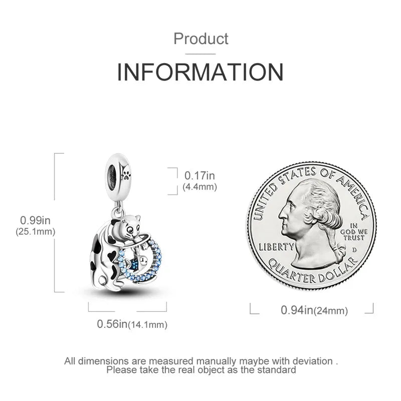 925 Sterling Silver Colorful Luminous Charms | Shell Turtle Star Beads