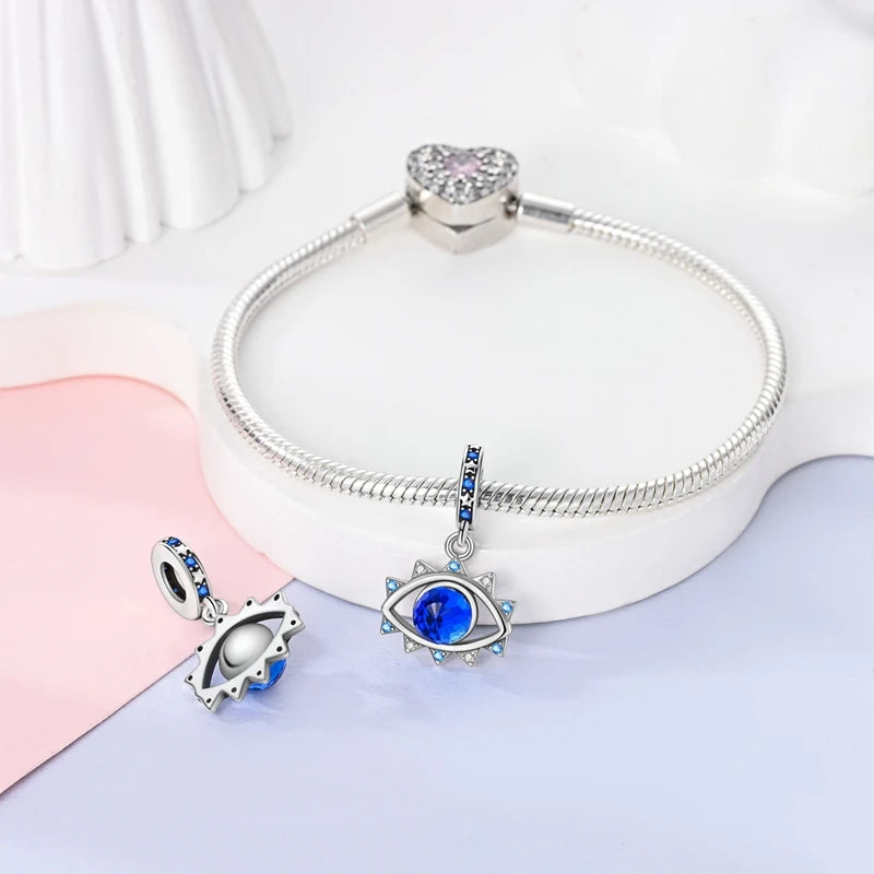 2025 Hot Sale 925 Sterling Silver Pink Butterfly Luminous Firefly Charm | Dangle Bead Fit Bracelet Necklace DIY Jewelry